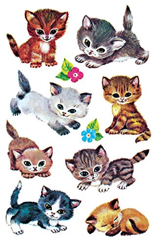 Avery Zweckform 4346 Adesivi Per Bambini, Motivo Gatti, Confezione Da 30 Pezzi