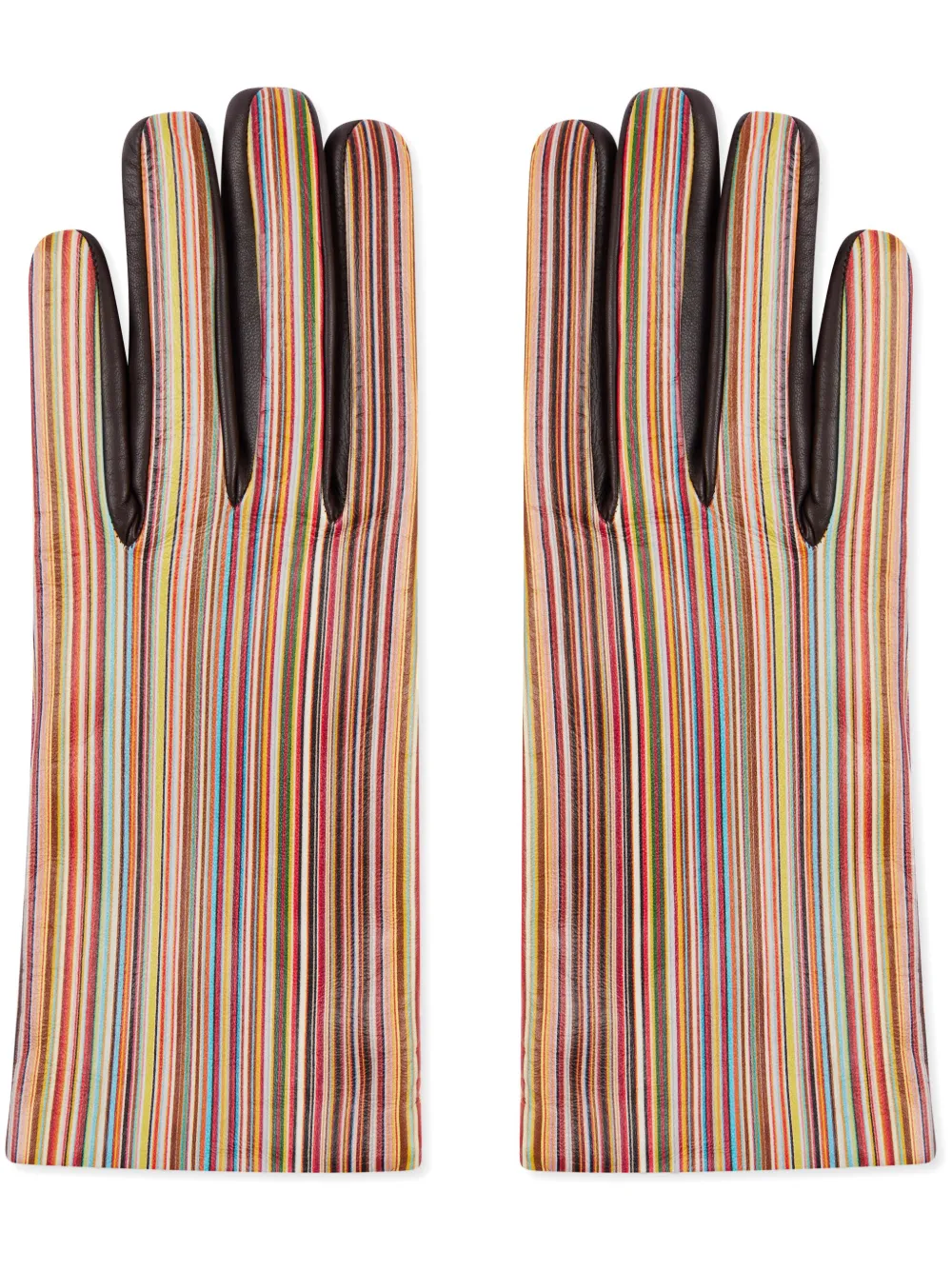 Paul Smith Signature Stripe gloves - Rosso