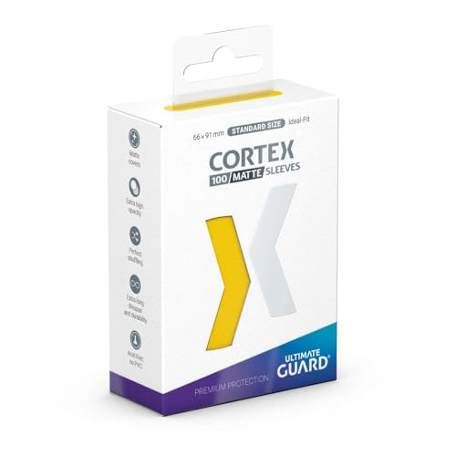 Ultimate Guard Cortex - Buste Opache, 66 X 91 Mm, Confezione Da 100 Pezzi, Colore: Giallo