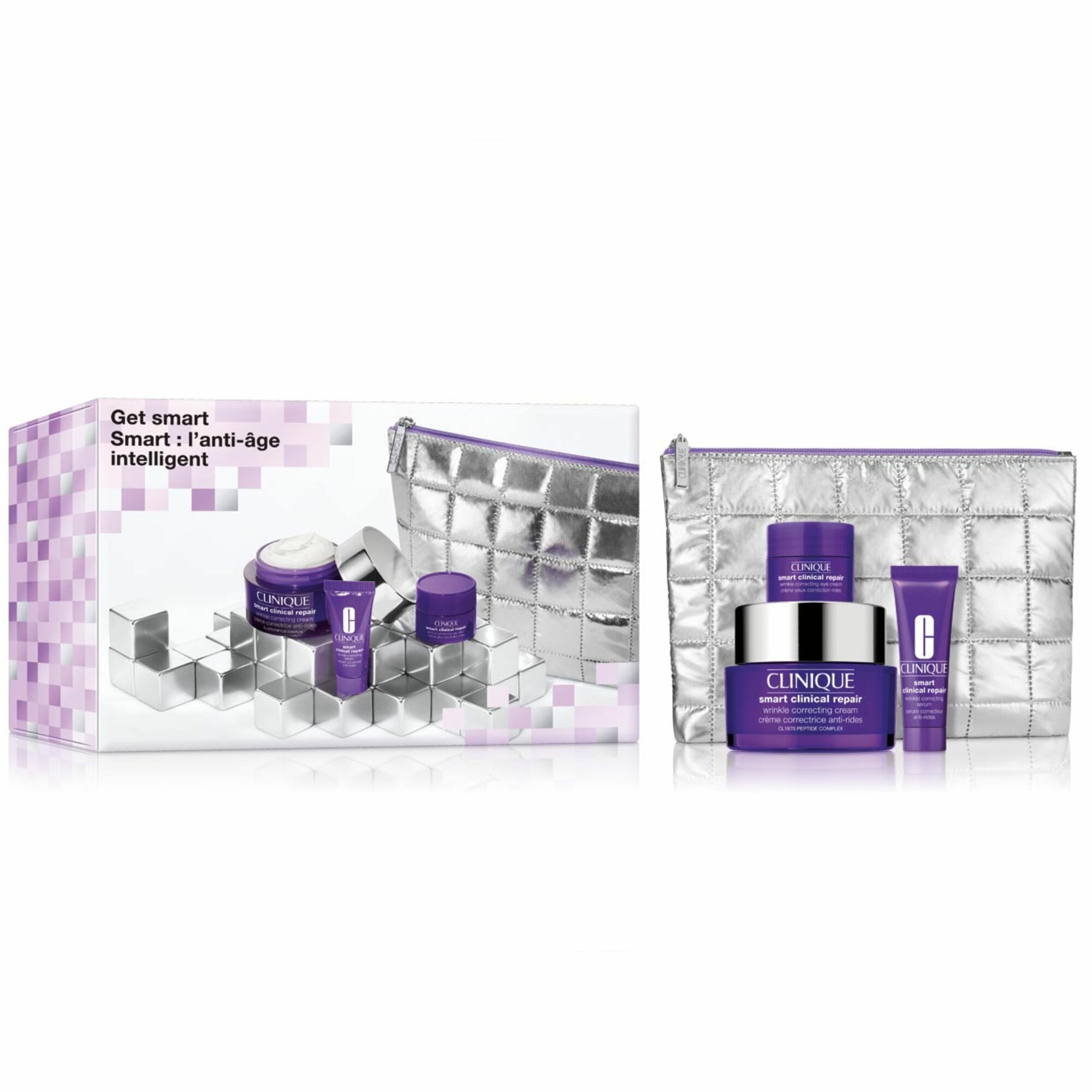 Clinique Cofanetto Smart Clinical Repair Crema Wrinkle Correcting 50ml + Siero 10ml + Contorno Occhi 5ml