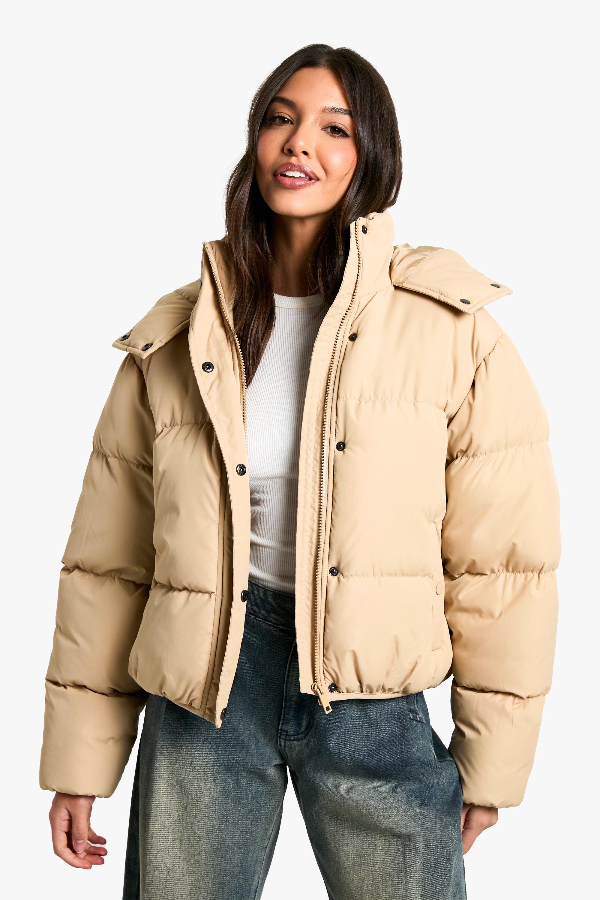 Piumino corto, Beige