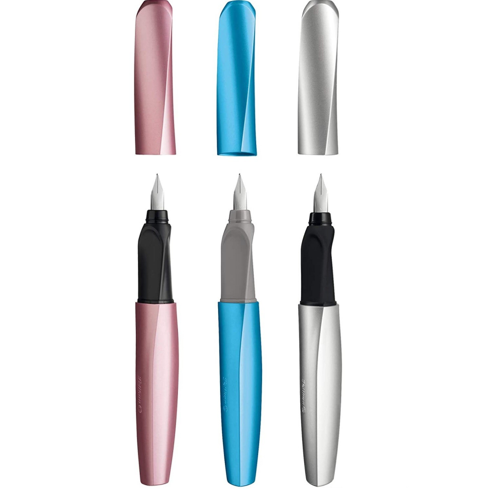 Penna Stilografica Pelikan Twistx Frosted Impugnatura Ergonomica Inchiostro Blu Rosa