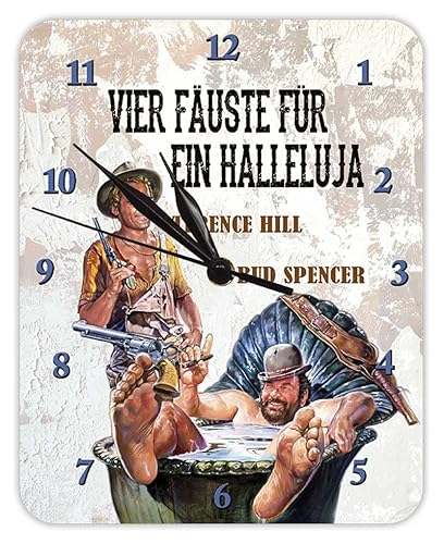 Blechwaren Fabrik Braunschweig Gmbh Quattro Pugni Per Una Halleluja – Bud Spencer E Terence Hill – Orologio Da Parete – Orologio Da Parete – Orologio