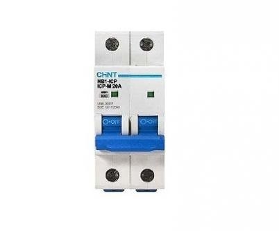 Chint 51205 Nb1-63/C6-2P-6-Interruttore Magnetotermico 2P 6A Curva C 6Ka 180349