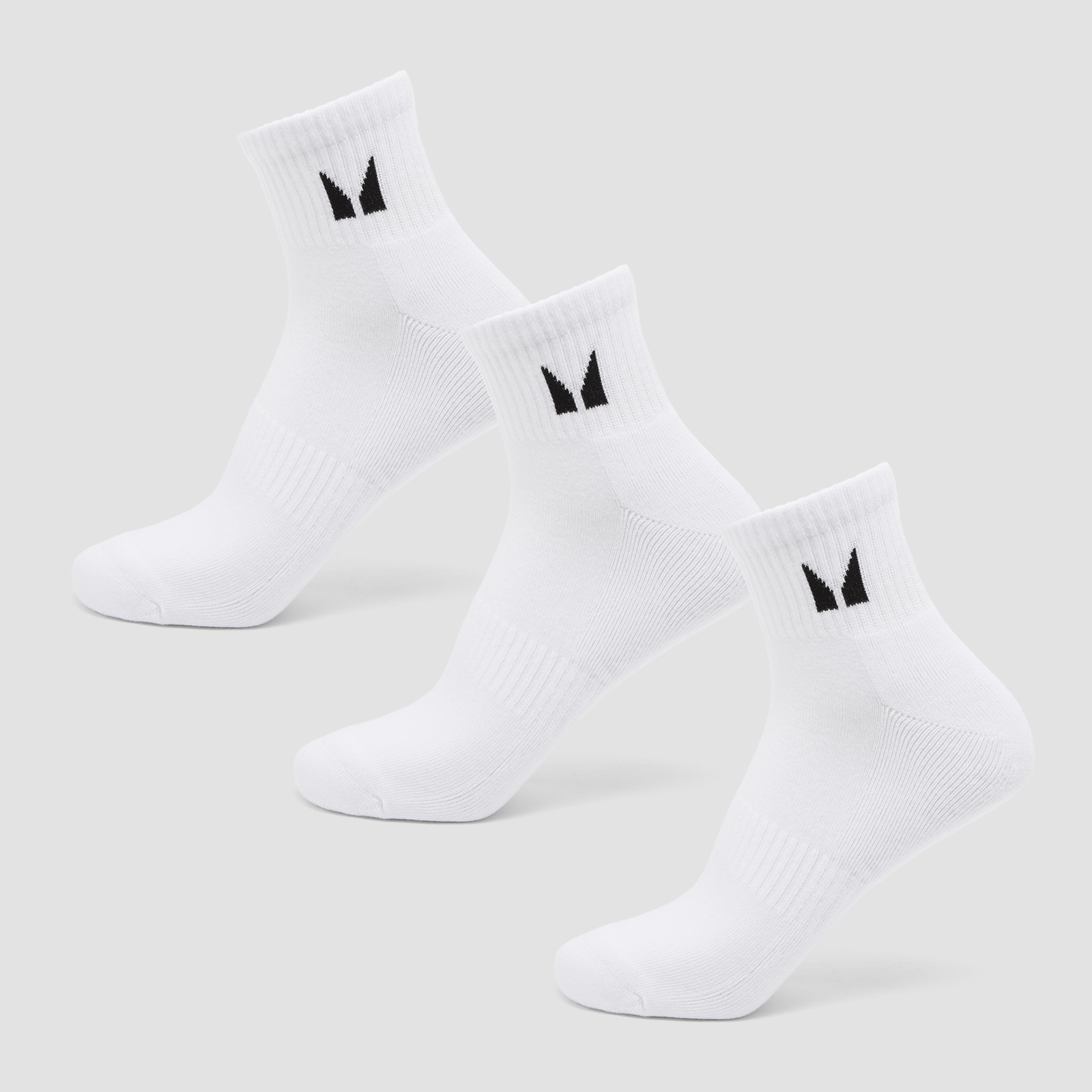 MP Unisex Ankle Socks (3 Pack) - White - UK 9-11