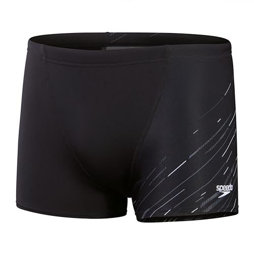 Speedo Hyperboom V-Cut Aquashort, Nero/Grigio, 6 Uomo