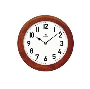 Lowell 21034N Noce Orologio Parete Quarzo Cassa Legno Tondo