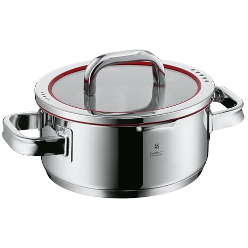 Wmf Function 4 Pentola Piccola 20 Cm, Coperchio In Vetro, Pentola A Induzione 2,5 L, Acciaio Inox Cromargan Lucido, 4 Funzioni Di Versamento, Scala In