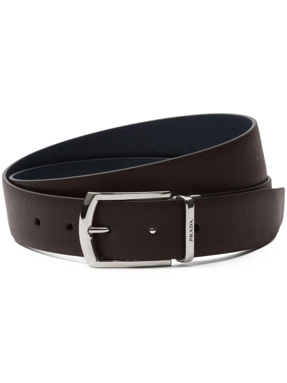 Prada reversible leather belt - Marrone
