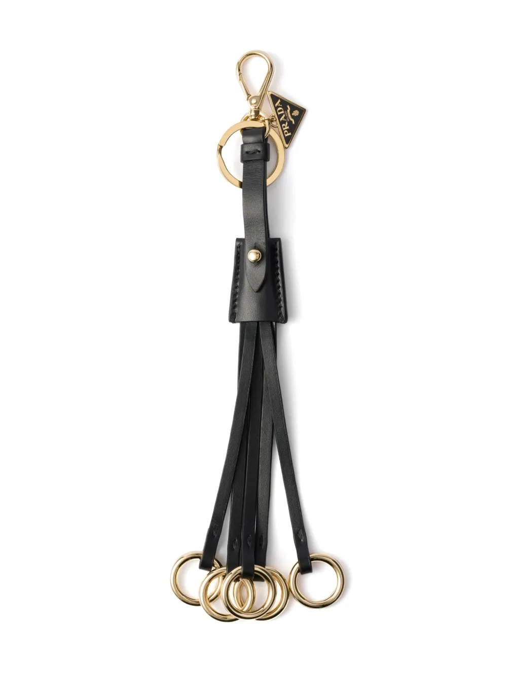 Prada leather bag charm and keychain - Nero