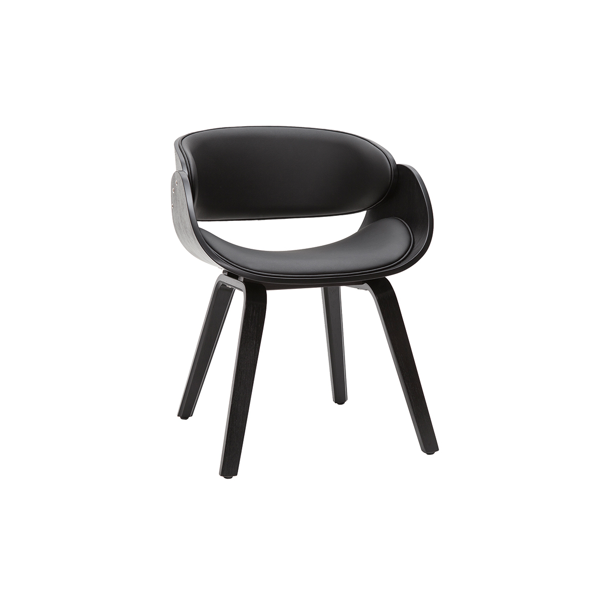 Sedia design nero BENT