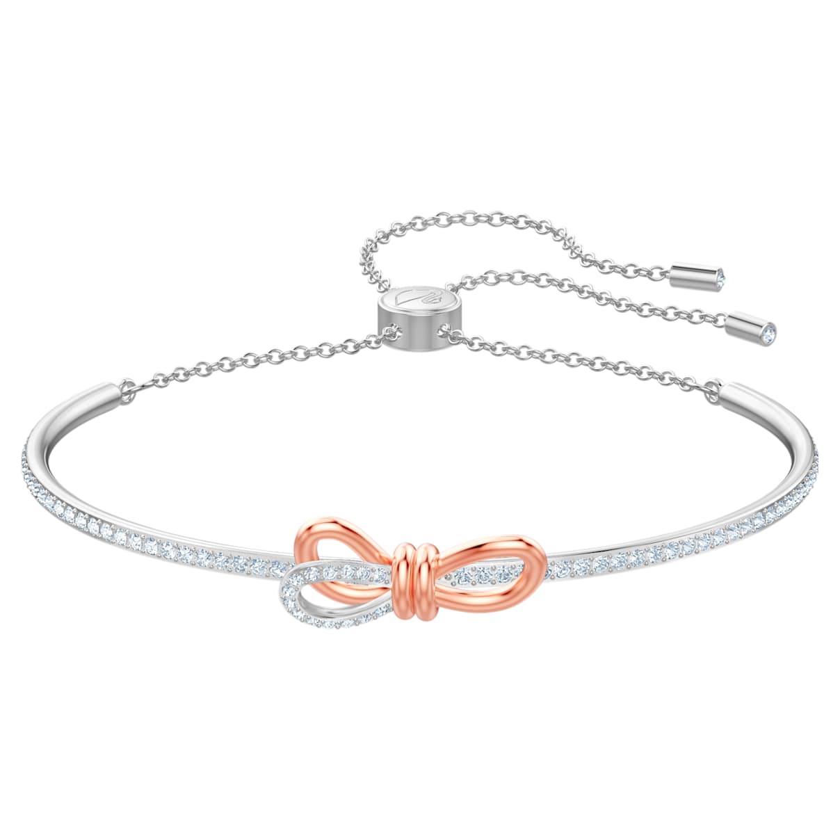 Bracciale rigido Lifelong Bow, Fiocco, Bianco, Mix di finiture