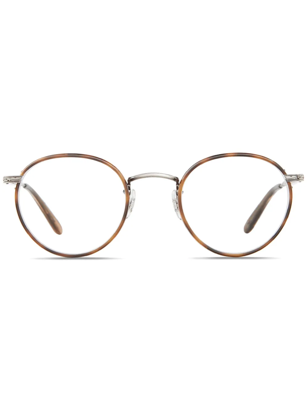 Garrett Leight WILSON Honeycomb Tortoise-Pewter-Khaki Tortoise - Marrone