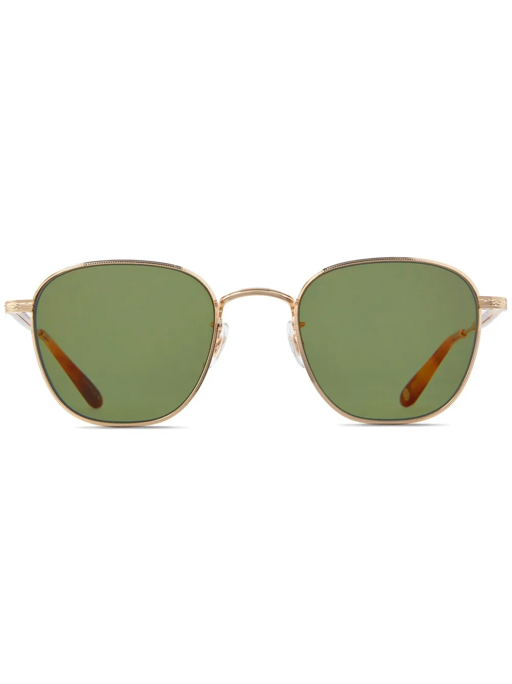 Garrett Leight WORLD SUN Gold-Ember Tortoise/Semi-Flat Green - Oro