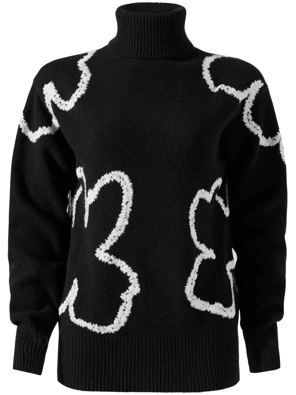 Carolina Herrera floral-embroidered jumper - Nero