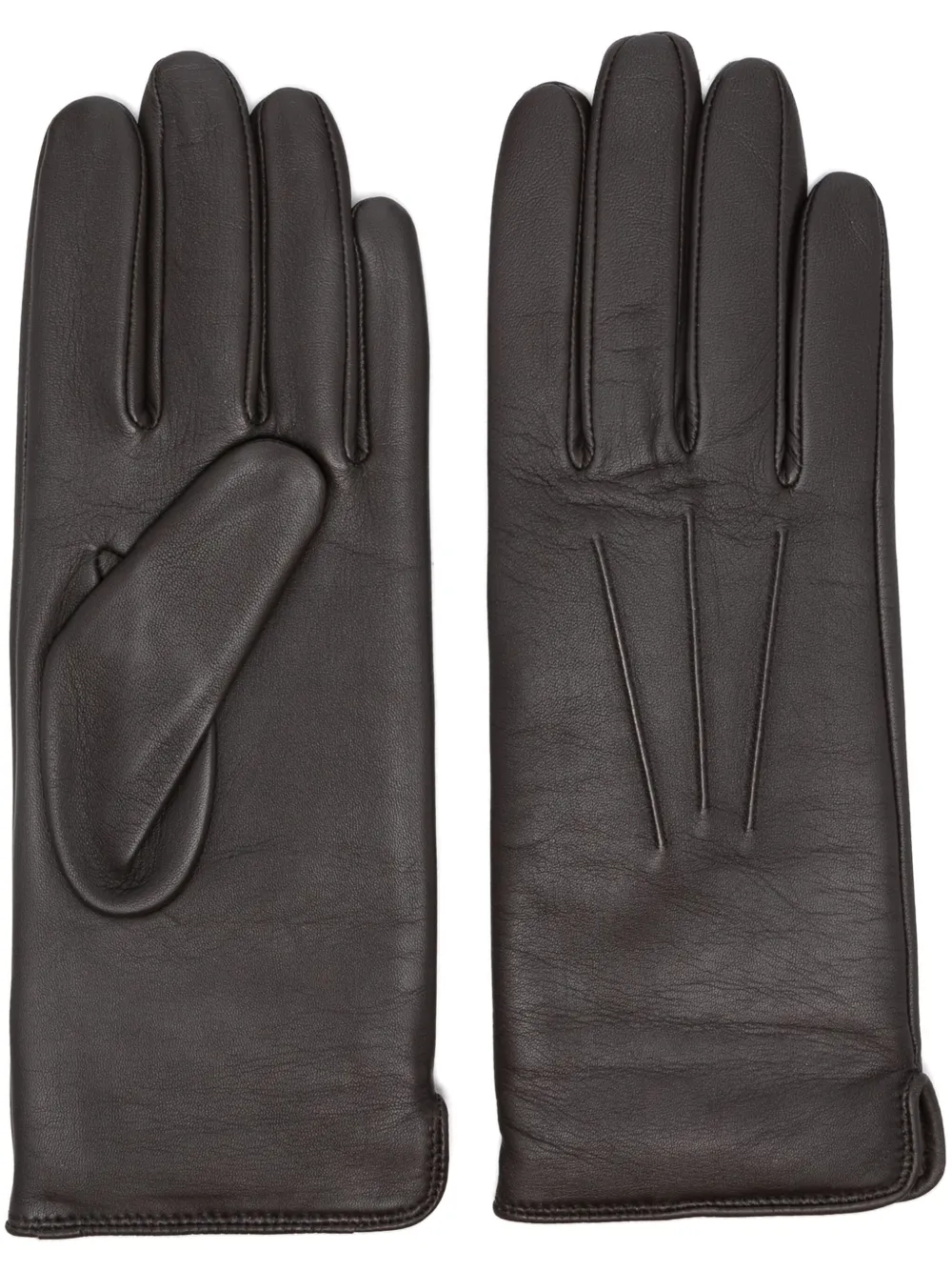 Aspinal Of London leather gloves - Marrone