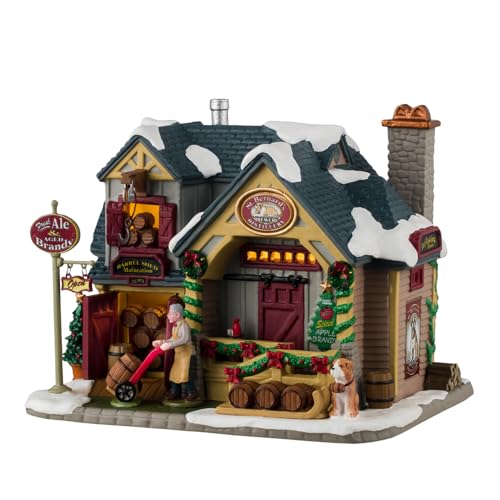 Lemax Edificio Illuminato Led "St. Bernard'S Brewery & Distillery" In Porcellana H14.5 X 17.7 X 14.5 Cm