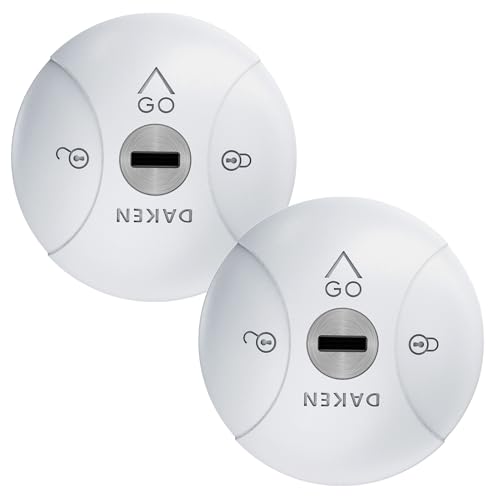 Daken Saturn Go Double – Set Di 2 Serrature Antifurto Fisse Per Veicoli Commerciali, Blocco Manuale, Zamak, Colore Bianco
