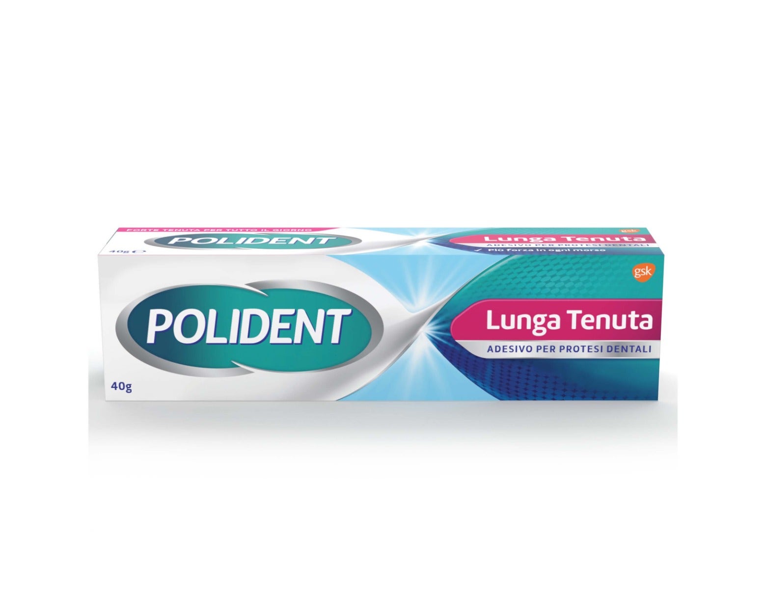 Polident Fissativo Lunga Tenuta Adesivo per Protesi Dentale Tenuta Giornaliera Gusto Menta 40g