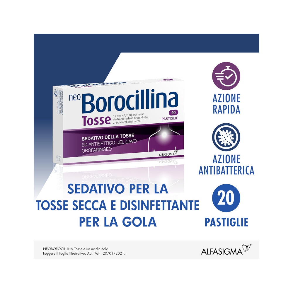 Neoborocillina Tosse 20 Pastiglie