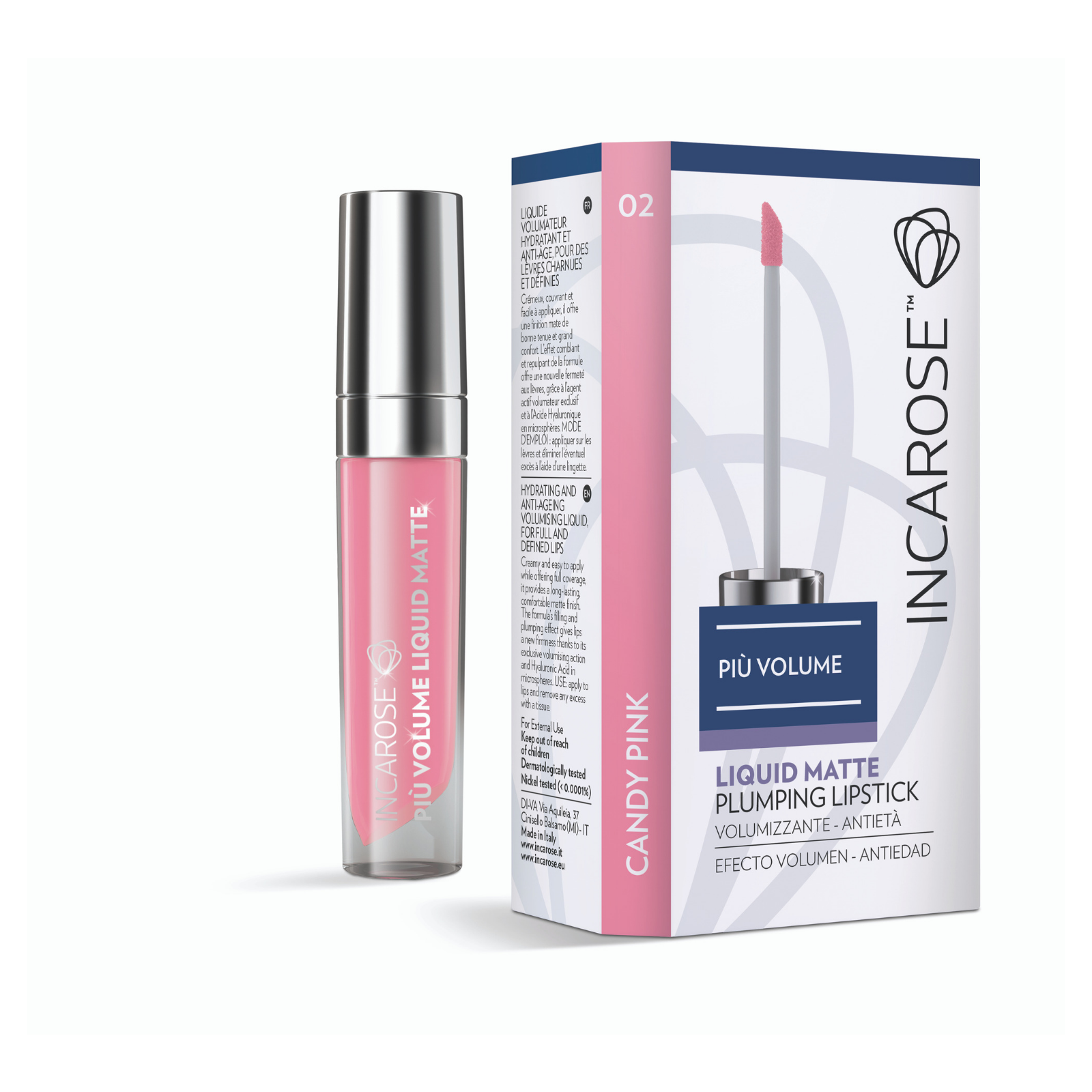 Incarose Più Volume Liquid Matte Plumping Lipstick 03 Intensive Pink