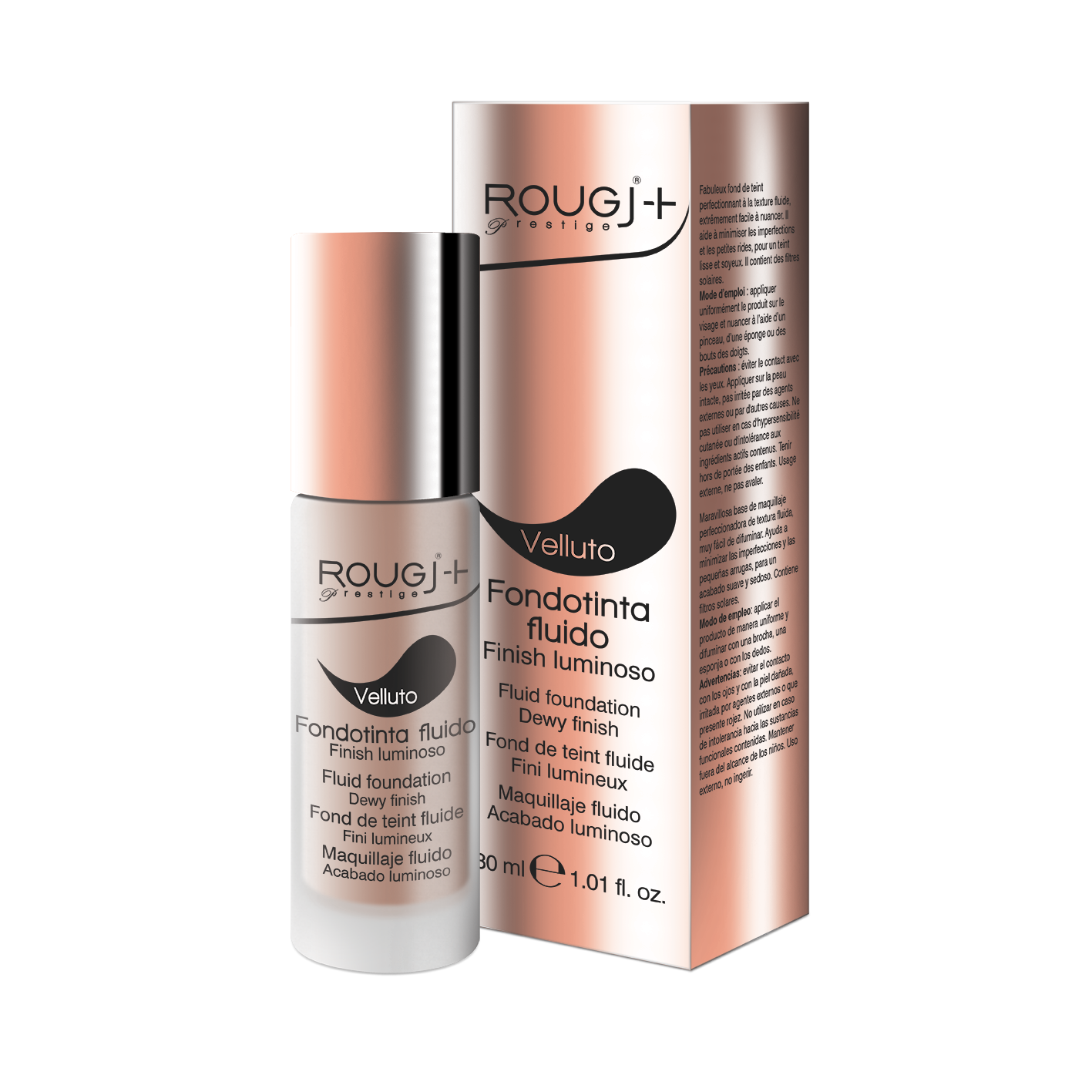 Rougj Prestige Fondotinta Fluido Velluto 05 Sun Touch 30ml