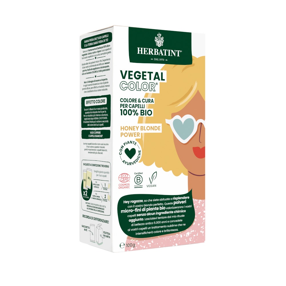 Herbatint Vegetal Color Honey Blond Power Biondo Miele 100g