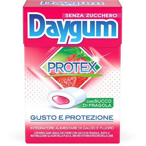 Daygum Protex Fragola Gel Chewing-Gum 30g