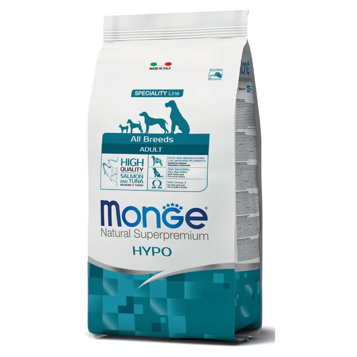 Monge Salmone Tonno Cibo Secco Cani Adulti Sacco 12 Kg