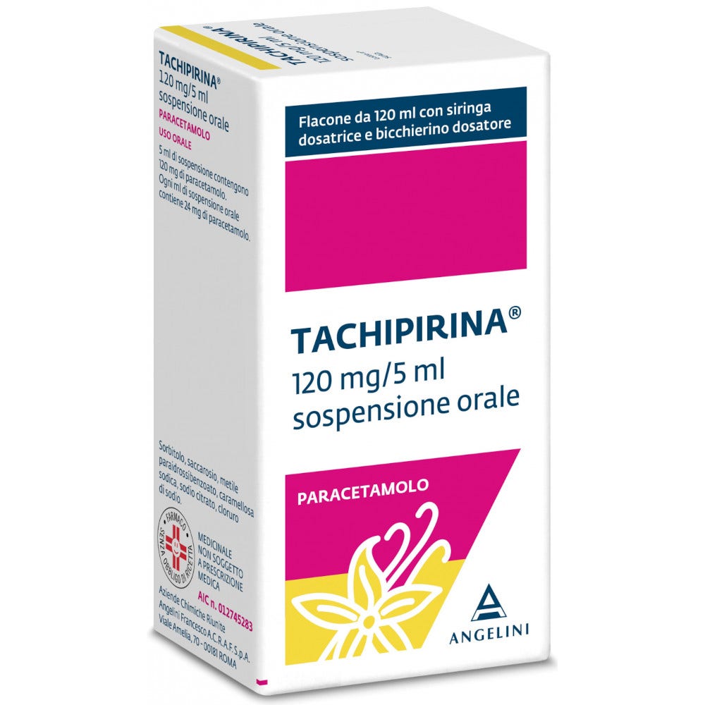 Tachipirina Sciroppo Vaniglia/Caramello Sospensione Orale 120ml 120mg/5ml