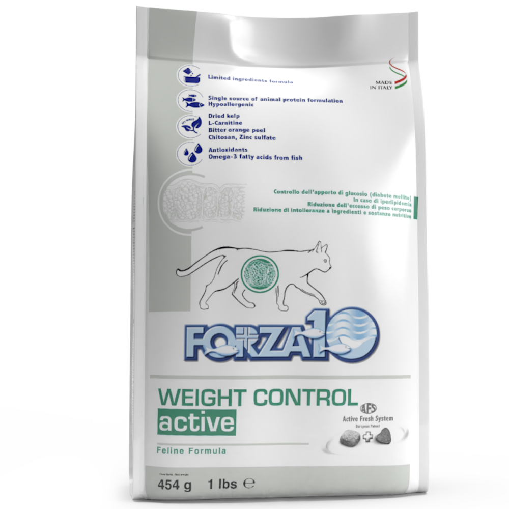 Forza10 Active Weight Control Cibo Secco Gatti Adulti Sacco 454g
