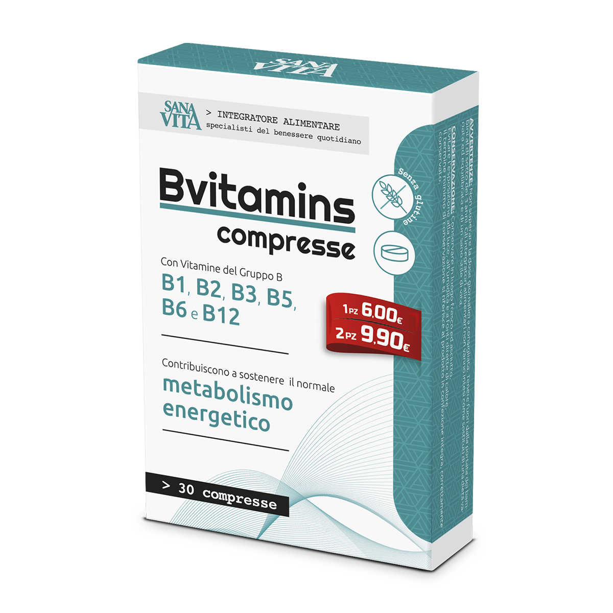 Sanavita B-Vitamins 30 Compresse
