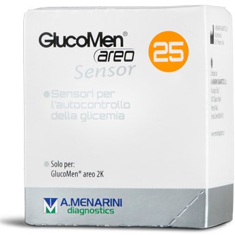 Glucomen Areo Sensor Strisce Analisi Glucosio 25 Pezzi
