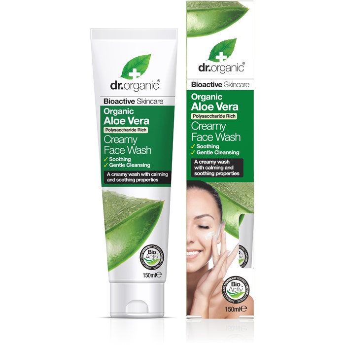 Dr Organic Aloe Vera Detergente Viso 150ml