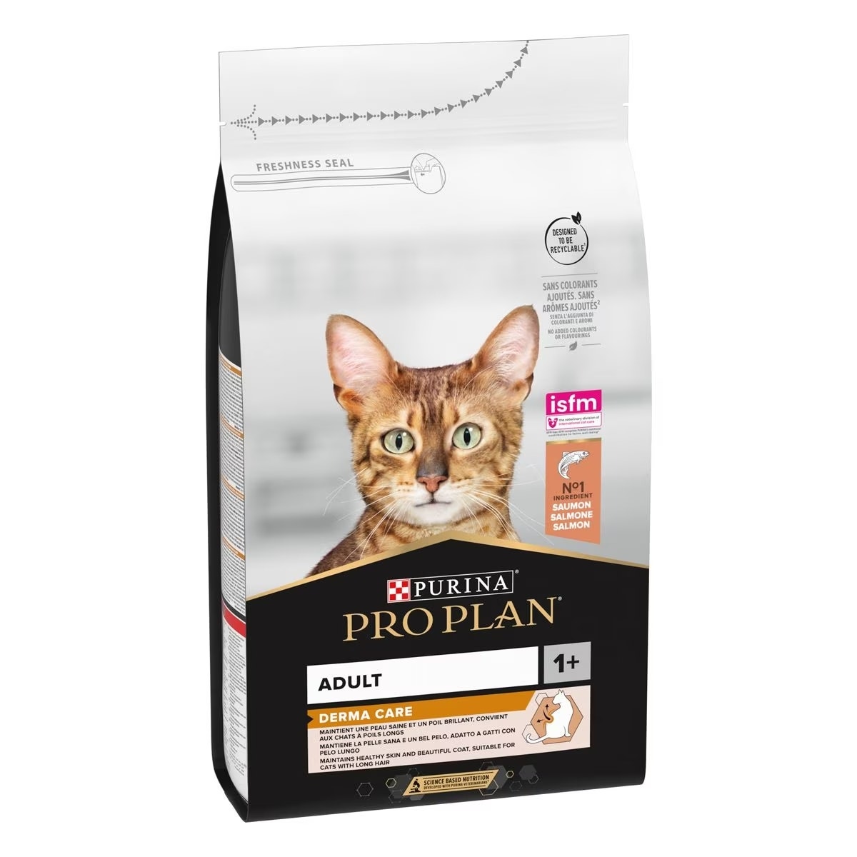 Purina Pro Plan Adult 1+ Derma Care Cibo Secco Con Salmone Gatti Adulti Sacco 1,5kg