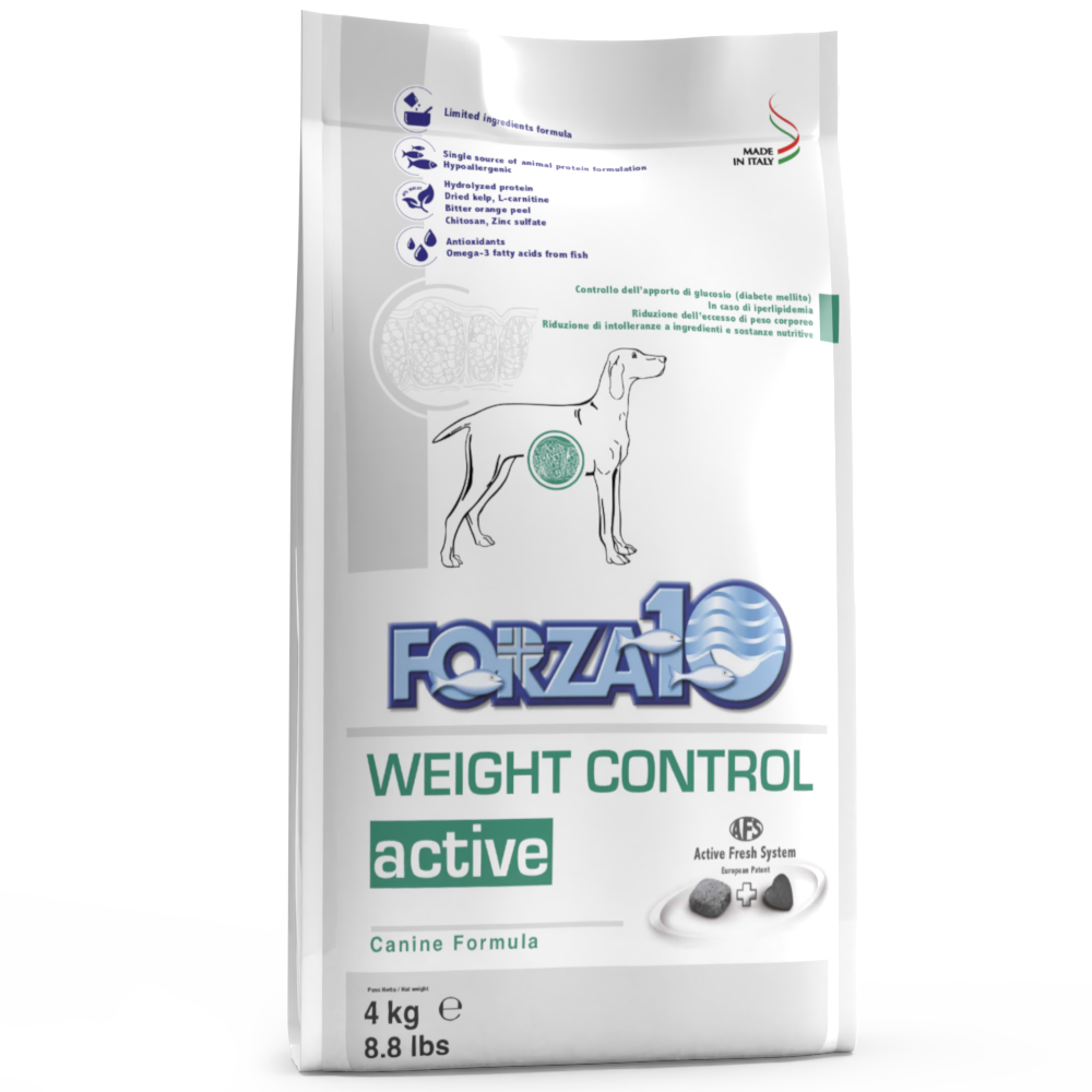 Forza10 Active Weight Control Cibo Secco Cani Adulti Sacco 4kg