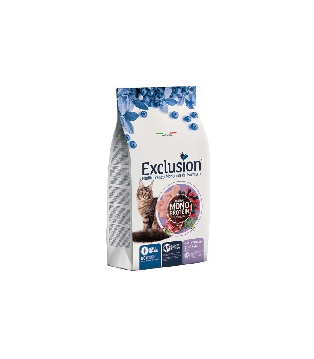 Exclusion Mediterraneo Gatto Giant Sterilized Pollo 1,5Kg