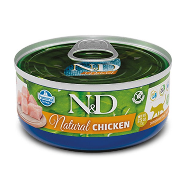 Farmina Natural & Delicious Natural Pollo per Gatti 140g