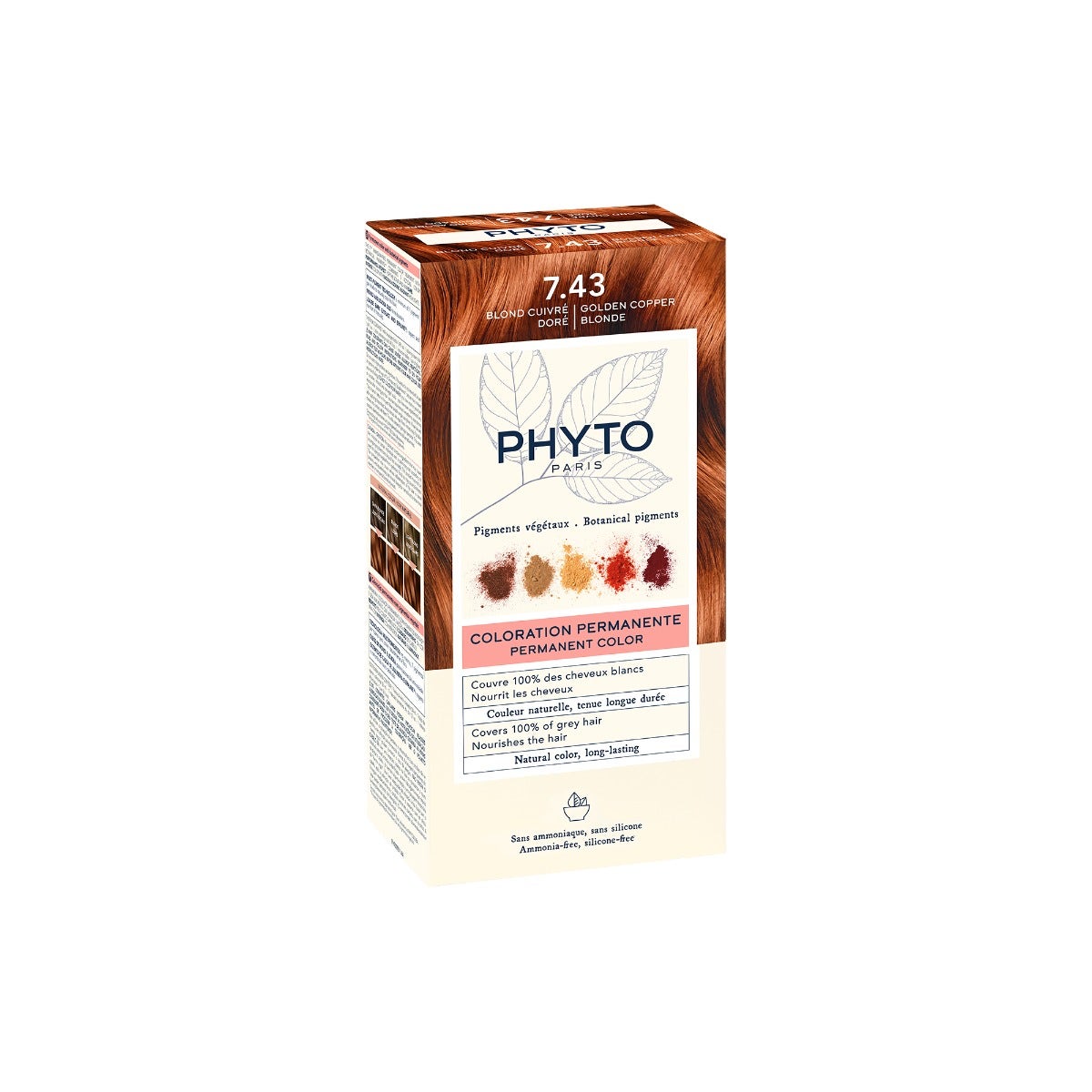 Phyto Phytocolor 7.43 Biondo Ramato Dorato Colorazione Permanente Per Capelli