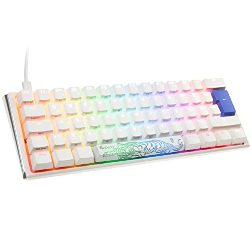 Ducky One 3 Classic Pure White Mini Gaming Tastatur, Rgb Led - Mx-Red