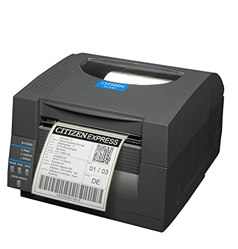 Citizen Cl-S521Ii Printer Direct Thermal, Nero, Uk+En Plug, W125657208 (Thermal, Black, Uk+En Plug Cl-S521Ii, Direct Thermal, 203 X 203 Dpi, 150 Mm/Se