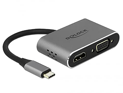 Delock - Adattatore Usb Type-C A Hdmi E Vga Con Porta Usb 3.0 E Pd
