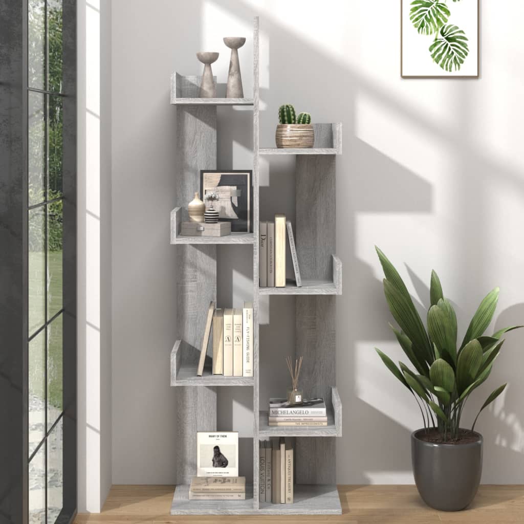 Libreria 48x25x140 cm grigio sonoma legno multistrato cod mxl 9385