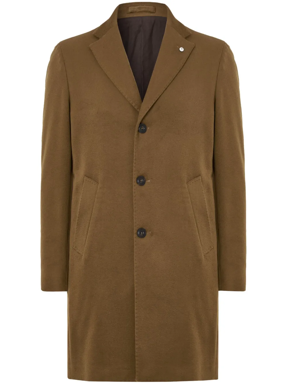 LUIGI BIANCHI MANTOVA single-breasted coat - Marrone