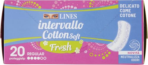 Lines Proteggislip Distesi 100% Cotone, Pacco Da 24 Proteggislip