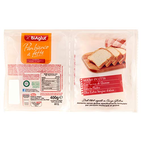 Biaglut Pane Bianco A Fette, 2X200G (6 Confezioni)