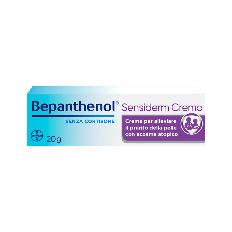 Bepanthenol Sensiderm Crema Lenitiva per Dermatite Atopica Eczema e Prurito Senza Cortisone 20g
