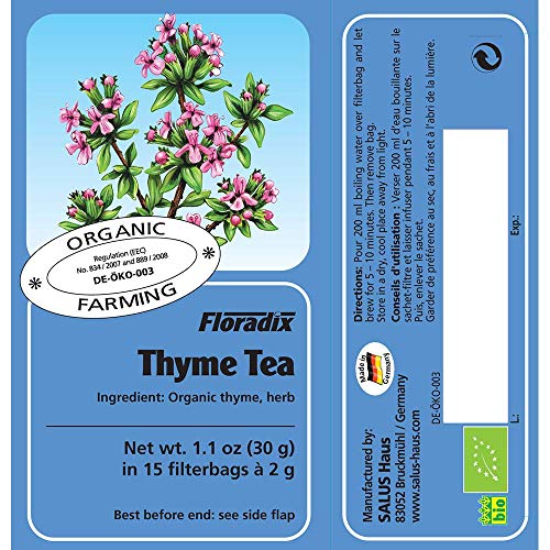 Floradix Organic Thyme Tea 15 Bags (1 Unit)