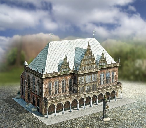 Aue Verlag 30 X 20 X 20 Cm, Motivo: Old Town Hall Bremen-Kit Per Modellismo, Germania