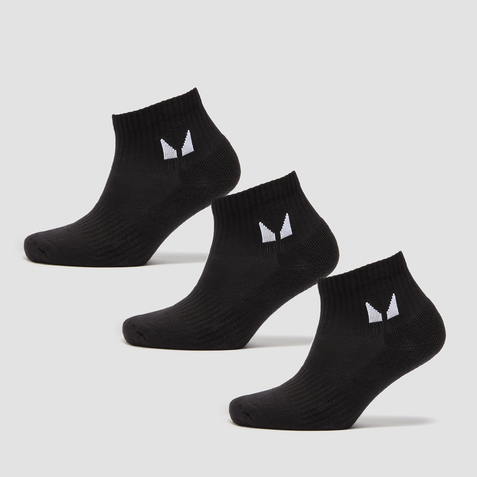 MP Unisex Ankle Socks (3 Pack) - Black - UK 12-14